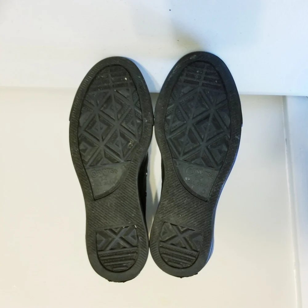 Kids Converse Black All Star Low Top Sneaker Youth Unisex Size 3 Skater